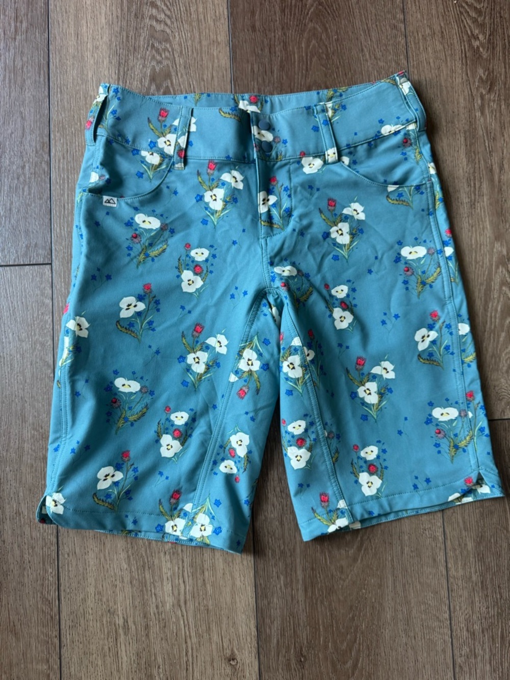 Wild Rye Kaweah Floral Blue Mountain Bike Shorts